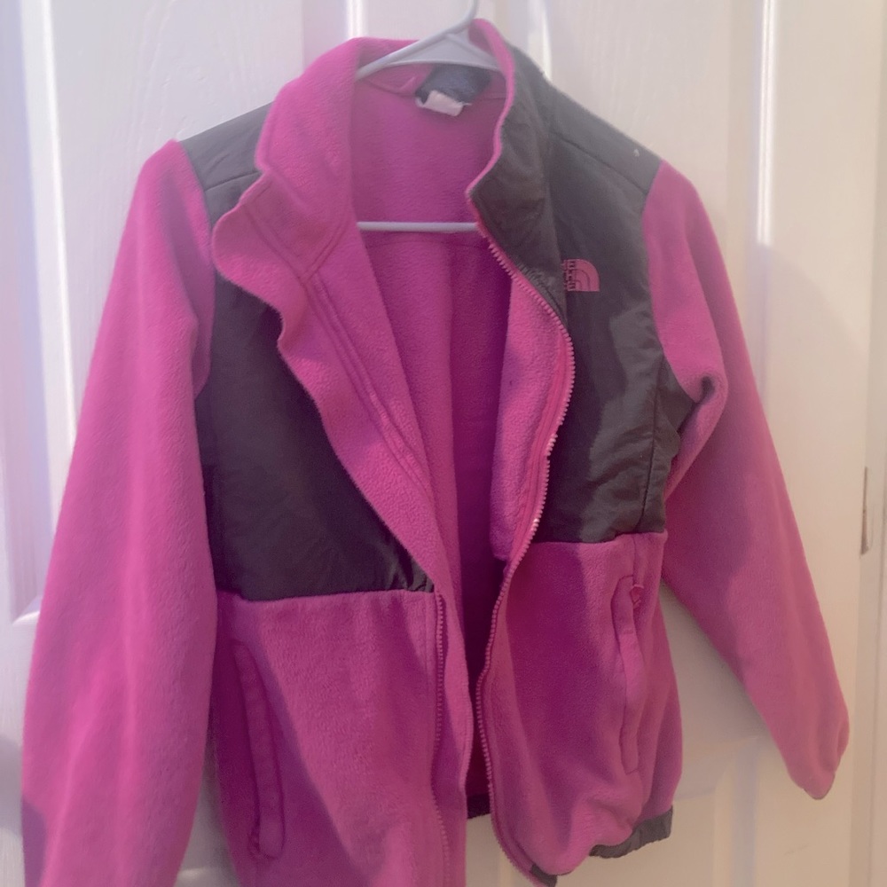Hot pink North face kids jacket